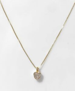 Gargantilha Ponto de Luz Coração Folheado Ouro 18k