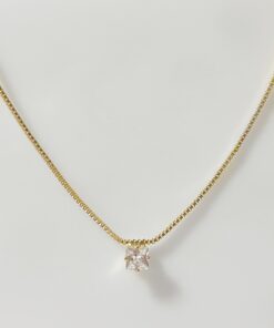 Chocker Ponto de Luz Quadrada Folheado Ouro 18k