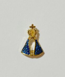 Pingente Nossa Senhora Cravejado Folheada Ouro 18k