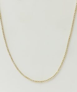 Cordão Elo Português 45cm Folheado Ouro 18k