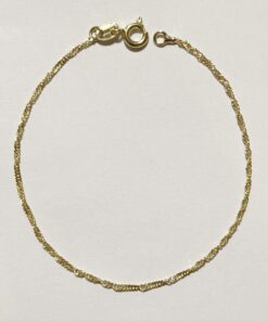 Pulseira Singapura 18cm Folheado Ouro 18k