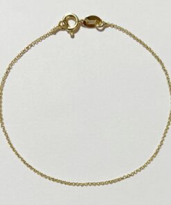 Pulseira Elo Português 18cm Folheado Ouro 18k