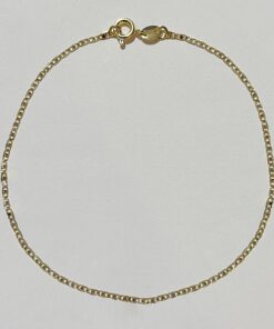 Tornozeleira Piastrine 23cm Folheado Ouro 18k