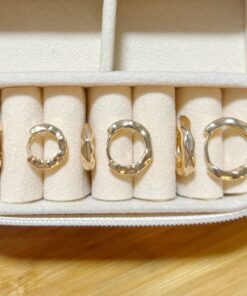 Trio Argolas Trabalhadas Folheada Ouro 18k