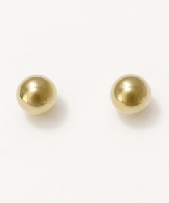 Brinco Bolinha 8mm Folheada Ouro 18k