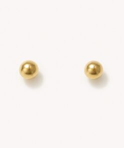 Brinco Bolinha 5mm Folheada Ouro 18k