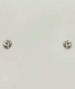 Brinco Zircônia Cravação Inglesa Tarraxa Baby Folheado Ouro 18k