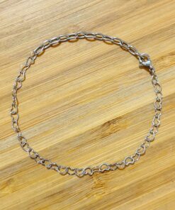Pulseira Elo Coração Aço Inox