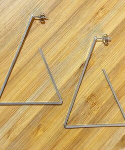 Argola Triângulo 6cm por 4cm Aço Inox