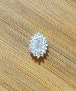 Pingente Navete Cravejado 6x3mm